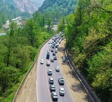 مسیر تونل فجر شهرکرد اصفهان شاخص